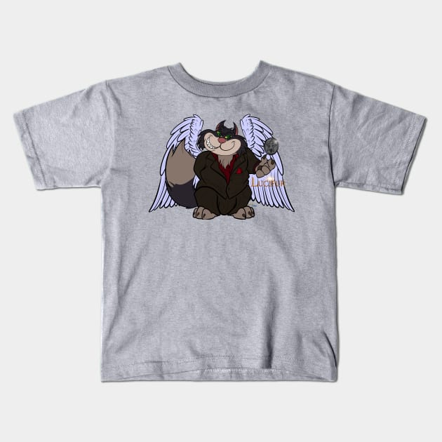 Luci-fur Morningstar - Angel Wings Kids T-Shirt by tygerwolfe